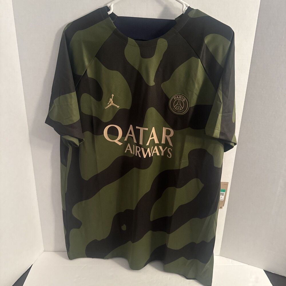 Nike Jordan Men’s Paris Saint-Germain Camouflage Jersey FD7129-327 Size XL NWT